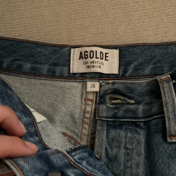 Agolde Remy High Rise Jeans Straight Luxury Denim - Picture 6 of 10